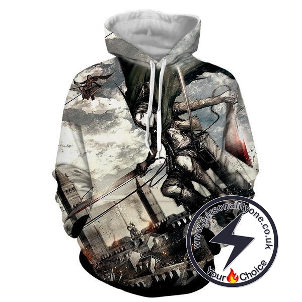 Attack On Titan - Levi Ackerman 3D - Attack On Titan Hoodies